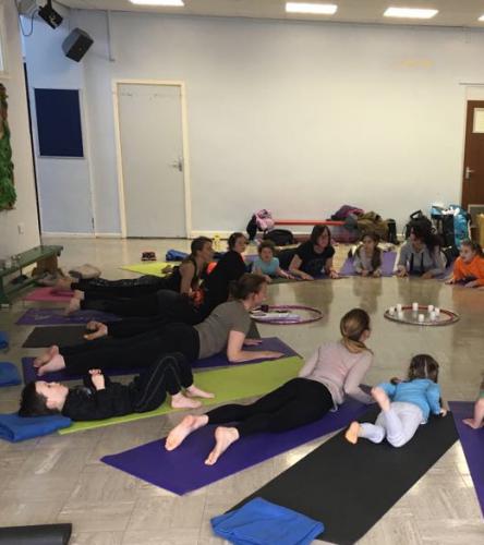 Sphinx pose, gentle back bend