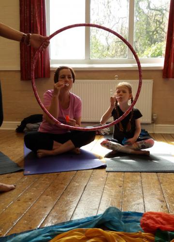 Extending the exhale with bubble blowing